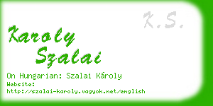 karoly szalai business card
